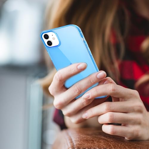 JJGoo Compatible with iPhone 12 mini Case, Soft Transparent Shockproof Protective Slim Thin Bumper Phone Cover, Translucent Blue - color: Blue