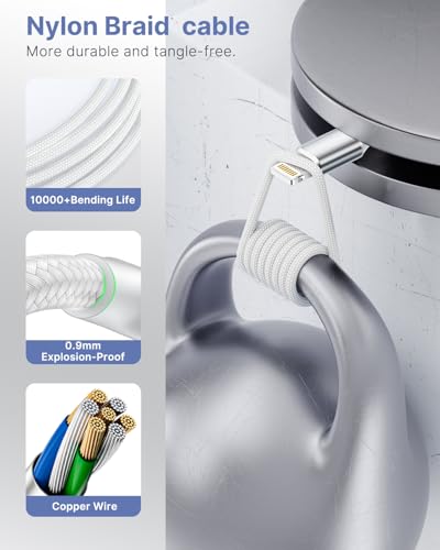 Aioneus iPhone Charger【3Pack 1ft】 MFi Certified USB A to Lightning Cable