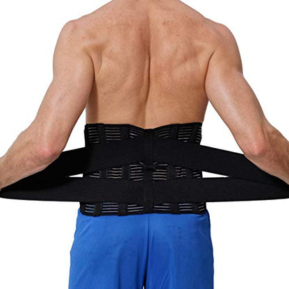 NeoTech Care Adjustable Compression Back Brace Lumbar Support Belt, Black, Size XXL - size: 2X-Large (Pack of 1)
