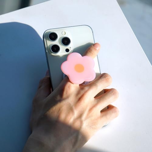 Cute Flower Series Collapsible Design Phone Grip (Adhesive, Green) - color: Green, style: Adhesive