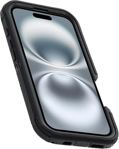 OtterBox iPhone 16 Plus Phone Case Defender Series Military-Grade Drop Protection, MagSafe, Shockproof Protective Phone Cover, Slim Fit with Raised Bezel, Non-Retail Packaging (Black)