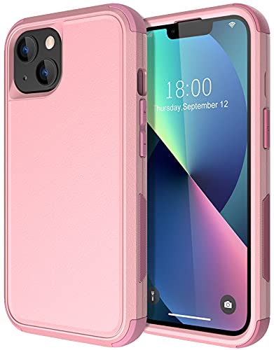 Diverbox for iPhone 13 Case [Shockproof] [Dropproof] [Dust-Proof],Heavy Duty Protection Phone Case Cover for Apple iPhone 13 (Pink) - color: 13-Pink