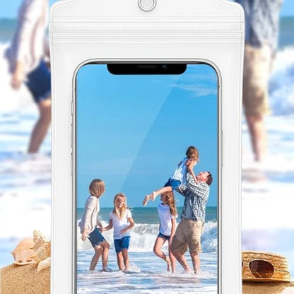 7Pcs Universal Transparent Mobile Phone Waterproof Bag Touch Screen Outdoor Riding Rainproof Mobile Phone Protection Case (7.2 Inch, 21.8x11cm) - color: 7.2 Inch