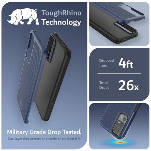 TUDIA MergeGrip for Jitterbug Smart 4 Case T608G, [Military Grade Drop Tested] Shockproof Protection Slim Rugged Dual Layer Heavy Duty Phone Cases for Senior - Indigo Blue - color: Indigo Blue