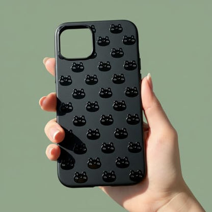 Black Case Compatible with - iPhone 12 Pro - iPhone 12 - Kawaii Frogs Matte Finish Shockproof Cute Cover Cartoon Protective Rubber Silicone Froggy Funny Animal Print Adorable Frog Lover - size: iPhone 12 Pro / iPhone 12