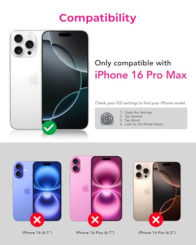 UARMOR Red Light Screen Protector for iPhone 16 Pro Max [6.9 Inch] Anti Blue Light, Double Strength 9H Tempered Glass with Easy Installation Kit, Case Friendly Fit - 2Pack - size: iPhone 16 Pro Max
