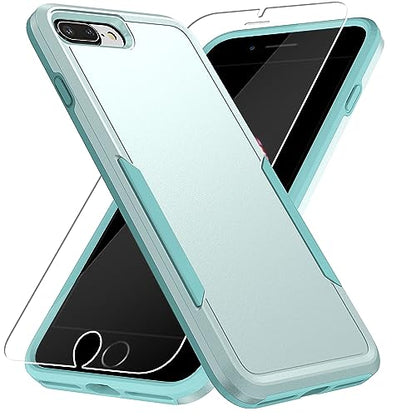 for iPhone 8 Plus Case, iPhone 7 Plus Case,with HD Screen Protector,[Military Grade Drop Tested] Heavy-Duty Tough Rugged Shockproof Protective Phone Case for iPhone 7 Plus /iPhone 8 Plus 5.5”, Green - color: Green