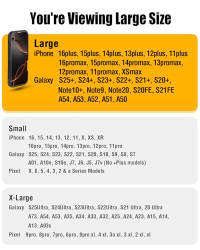 Holster for iPhone Plus Pro Max 17 16 15 14 13, Samsung S25+ S24+ 23+ - color: Pewter, size: Large