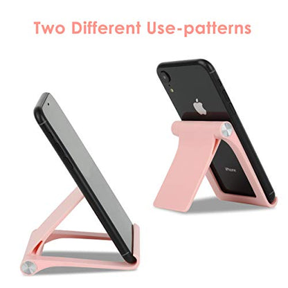 Desktop Cell Phone Stand Holder Multi-Angle Adjustable Phone Desk Stand Tablet Holder for iPhone 17 16 15 14 13 12 11 Pro Max XS XR Samsung Galaxy S22 S21 S20 S10 S9 Edge Android Smartphone - color: Pink