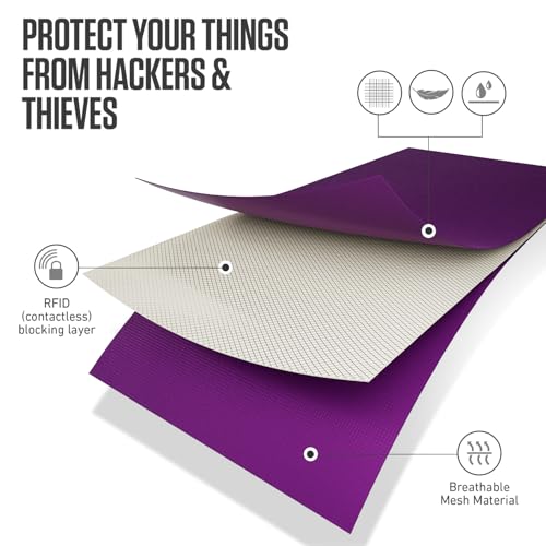 VENTURE 4TH Travel Money Belt, RFID Blocking Passport Holder - Sleek Purple - color: Sleek Purple