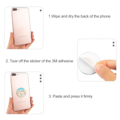 Bonoma Phone Ring Holder,3-Pack Beach Flowers Butterfly - color: Beach Flowers Butterfly
