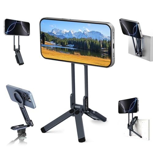 ULANZI MA38 Magnetic Phone Tripod for iPhone 18 Pro, Aluminum Phone Holder - color: Obsidian Gray