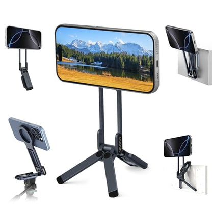 ULANZI MA38 Magnetic Phone Tripod for iPhone 18 Pro, Aluminum Phone Holder - color: Obsidian Gray