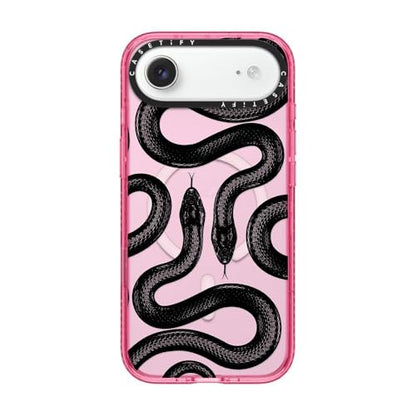 CASETiFY for iPhone Air Case - Impact Compatible with MagSafe | 8.2 ft. 4x Military Grade Drop Protection | Black Kingsnake | Pink - color: Black Kingsnake, size: Iphone Air (6.5")