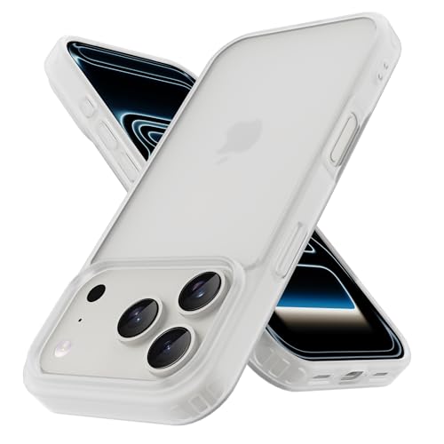 for iPhone 17 Pro Max Case Translucent Matte iPhone Cover, [10 FT Military Grade Drop Protection] Slim Durable Shockproof Protective Bumper (Frosted White, 17 PRO MAX) - color: Frosted White, size: iPhone 17 Pro Max