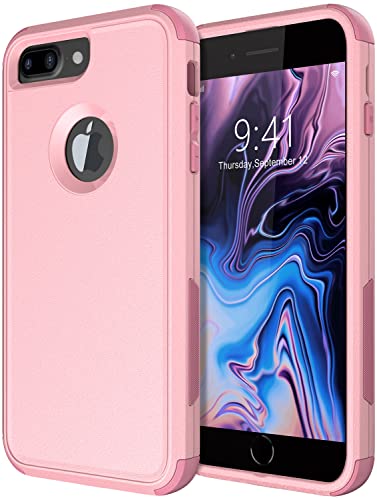 Diverbox for iPhone 8 Plus Case, iPhone 7 Plus Case [Shockproof] [Dropproof] [Dust-Proof],Heavy Duty Protection Phone Case Cover for Apple iPhone 8 Plus & 7 Plus (Pink) - color: Pink