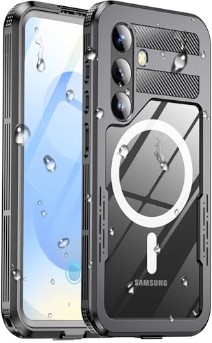 for Samsung Galaxy S25 Waterproof Case, [Fit for Magsafe] [IP68 Water Proof] [Built-in Screen Protector], Magnetic Heavy Duty Military Grade Rugged Phone Case for S 25 6.2", Black - color: Black, size: Samsung Galaxy S25