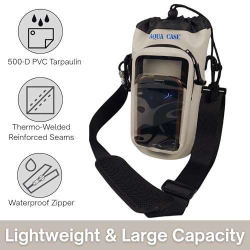 Cell Phone & Water Bottle Crossbody Grey Bag 100% Waterproof Floating Dry Bag Protection for Your Mobile Device During All Water Sports | Sling Carrier for Up to 34oz Travel Tumbler