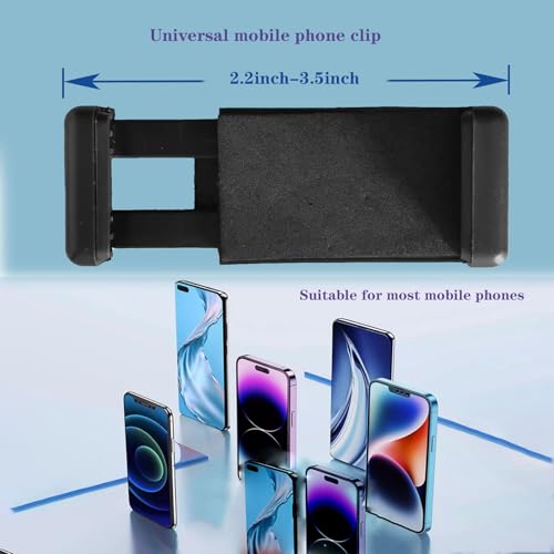 Clamp Phone Mount Mic Stand Phone Holder,Adjustable Phone Holder For Microphone Stand Music Drum,with Clip for iPhone 15 for Samsung Galaxy any Smart Phone