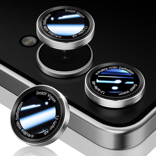 HelloDeere for Samsung Galaxy Z Flip 8 Camera Lens Protector, Military-Grade 9H+ Tempered Glass with AR Optical Tech HD Anti-Glare Anti-Scratch Metal Individual Ring Easy Install Case Friendly, Silver - color: Z Flip 8 (Silver)