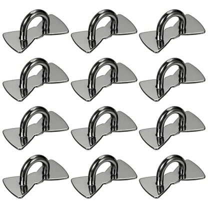 PATIKIL Metal Phone Charm Hook 1", 12Pcs Adhesive Bow Shaped Phone Finger Grip Hook Smartphones Keychain Ring Charm Loop for DIY Tablet Case Accessories, Black - color: Black