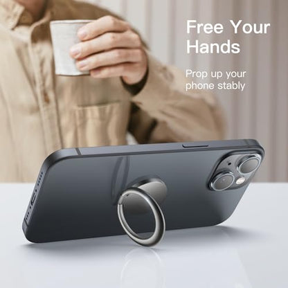 JETech Cell Phone Ring Holder with 360° Rotation, Black