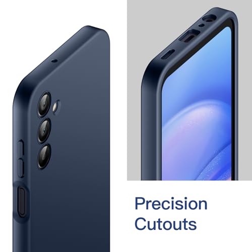 JETech Slim Case for Samsung Galaxy A15, Navy | Soft TPU Design, Matte Finish, Shockproof Protection - color: Navy, size: Galaxy A15
