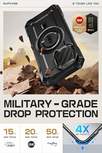 SUPCASE for iPhone 17e/16e Case with Camera Cover Stand, Black | Compatible with MagSafe, Built-in Kickstand, Military-Grade Protection, Magnetic Phone Case for iPhone 15/14/13, UBMag XT - color: Black
