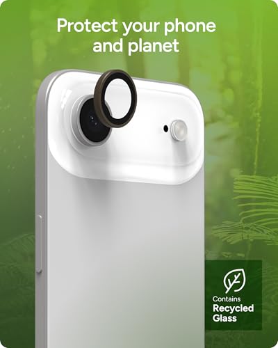 ZAGG iPhone Camera Lens Protector for iPhone Air - Beige Sandstone, Camera Ring, Maximum Impact & Scratch Protection, Anti-Reflective Technology, Smudge-Resistant, Precise Fit, Glass Elite - color: Beige Sandstone