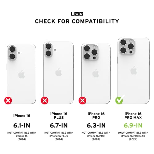 URBAN ARMOR GEAR UAG Designed for iPhone 16 Pro Max Case 6.9" Metropolis LT - Compatible with MagSafe Charging Rugged Shockproof Anti-Slip Military Grade Protective Cover, Micro Hex Camo Graphite - color: Metropolis LT - Micro Hex Camo Graphite