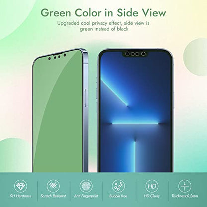 [3 Pack] for iPhone 13 Pro Max Green Privacy Screen Protector - size: iPhone 13 Pro Max/14 Plus