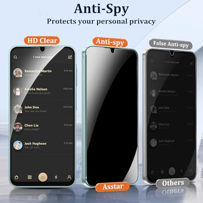 Asstar [2 Pack] Privacy Screen Protector for Samsung Galaxy A16 5G 6.7" - color: Black-A16