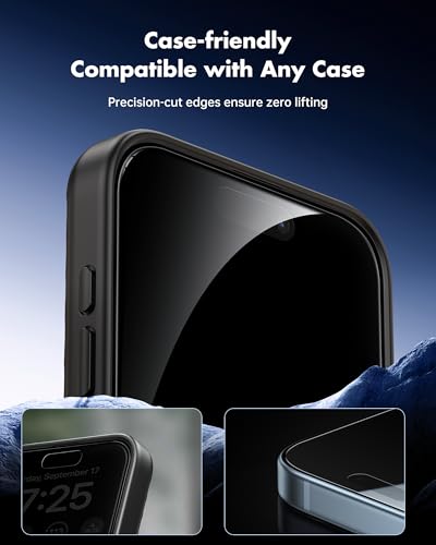 UNBREAKcable Privacy Screen Protector for iPhone 15, 2-Pack - size: iPhone 15