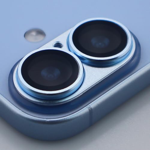 for iPhone 17 Camera Lens Protector Tempered Glass Metal Full Coverage Lens Cover Accessories (Blue) - color: Blue