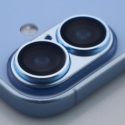 for iPhone 17 Camera Lens Protector Tempered Glass Metal Full Coverage Lens Cover Accessories (Blue) - color: Blue