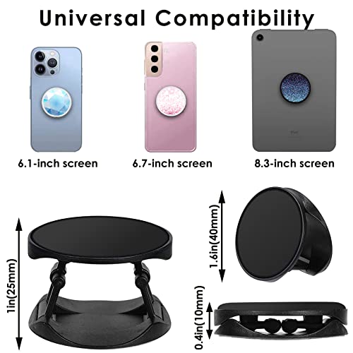 Cell Phone Stand Foldable Expanding Phone Sockets Finger Grip Holder for Smartphone and Tablets - Black - color: Black
