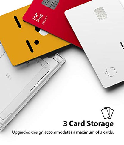 Ringke Slot Card Holder for Phone Case, Business Card Holder for Back of Phone, ID Credit Card Holder Stick on for Women Men, Phone Wallet Compatible with iPhone, Galaxy, and Pixel - Clear Mist - color: Clear Mist