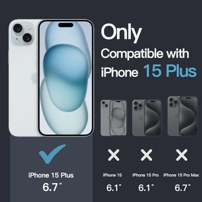 JETech Case for iPhone 15 Plus 6.7-Inch, Non-Yellowing Shockproof Phone Bumper Cover, Anti-Scratch Clear Back (Clear) - color: Clear, size: iPhone 15 Plus