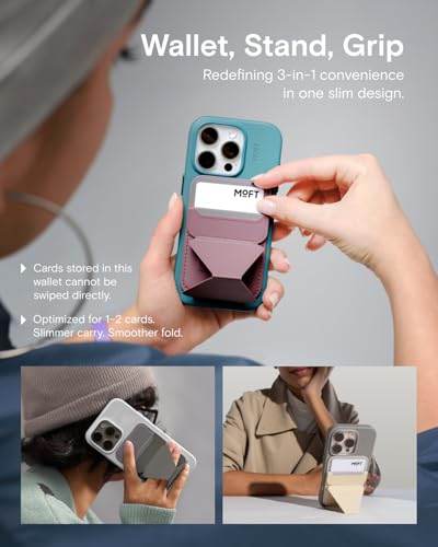 MOFT Magnetic Wallet Stand Compatible with iPhone 17/16/15/14/13/12 Series, Angle Adjustment & Magsafe Compatible MOVAS Phone Stand,Jungle - color: Jungle, size: Standard