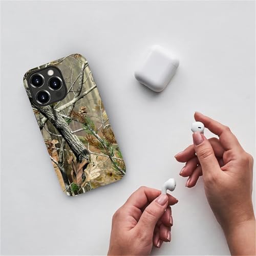 Case for iPhone 15 Pro Max, Dual Layer Phone Cover, Real Jungle Camo | Shockproof Hybrid Phone Case, Soft TPU and Hard PC, Durable Anti-Scratch Protection - color: Real Jungle Camo, size: Iphone 15 Pro Max