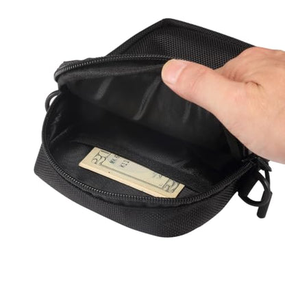 Multi-Functional Cell Phone Belt Holster, Water Repellent Nylon Crossbody Waist Bag Fits 7.2 Inch Phones, 4 Ways Wear Shoulder Hand Wrist Carry Pouch for Outdoor Travel Hiking(Black) - color: Black