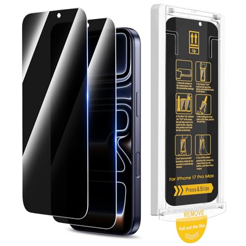 Maxdara 2 Pack for iPhone 17 Pro Max Privacy Screen Protector