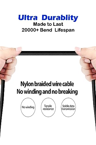 [3 Pack - 10ft USB Type C to USB C 60W PD Fast Charging 10 feet Braided Cables Compatible with iPhone 15, MacBook Pro, iPad mini 6, Air 4, Galaxy S23, Note, Pixel, Pixel, Moto Edge - size: 3-Pack - 10ft