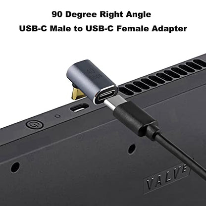 AreMe 90 Degree USB-C Male to Female Adapter 2 Pack, Metallic Purple - color: Metallic Purple