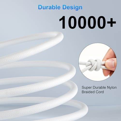 USB C Cable 10FT 240W Right Angle C to C Fast Charging Cable,White - color: White, size: 10 Feet