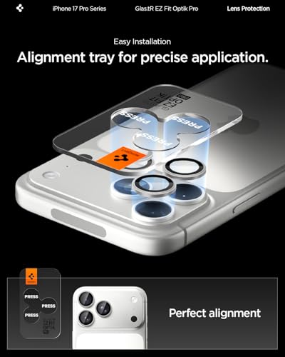 Spigen Camera Lens Protector for iPhone 17 Pro Max / 17 Pro - Silver - color: Silver - iPhone 17 series