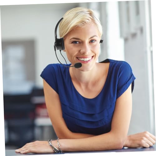 VILLCASE Black Single Ear Call Center Headset with Mic, Gaming Use