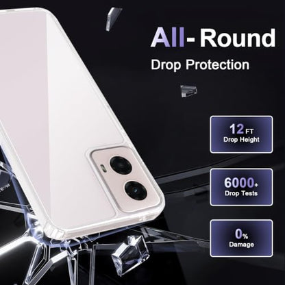 Case for Motorola Moto G Power 5G 2024, Military Grade Drop Protection Phone Case, Yellowing Resistant, Anti-Scratch Hard PC Back, Shockproof Hard Ultra-Thin Protective Cover, Clear - size: Motorola Moto G Power (2024)