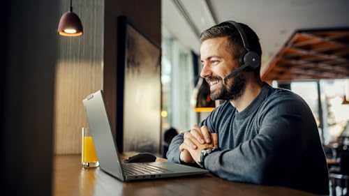 Lenovo Wireless VoIP Headset Teams Certified, Noise-Canceling Mic, Bluetooth 5.3 Multipoint, USB-A Receiver, 31-Hour Talk & 60-Hour Playback, Lightweight Over-Ear Design, Replaceable Earcups - style: Wireless - ENC (Teams)