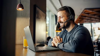 Lenovo Wireless VoIP Headset Teams Certified, Noise-Canceling Mic, Bluetooth 5.3 Multipoint, USB-A Receiver, 31-Hour Talk & 60-Hour Playback, Lightweight Over-Ear Design, Replaceable Earcups - style: Wireless - ENC (Teams)